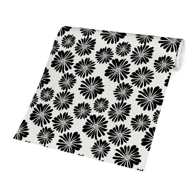 Wallpapers black Flower Pattern Hawaii In Black