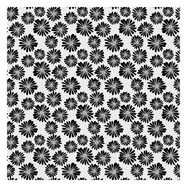 Self adhesive wallpapers Flower Pattern Hawaii In Black