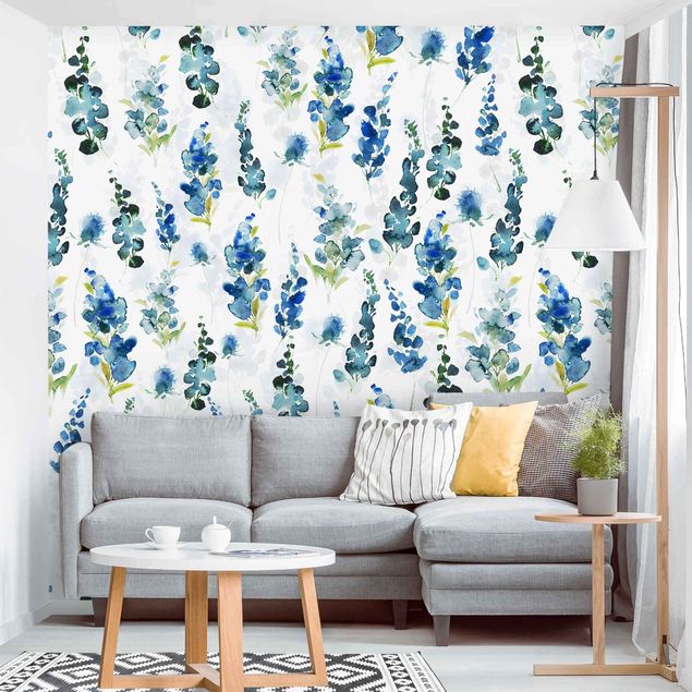 Wallpapers patterns Magnificent Flowers In Blue