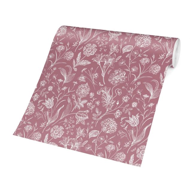 Wallpapers pink Flower Dance On Antique Pink