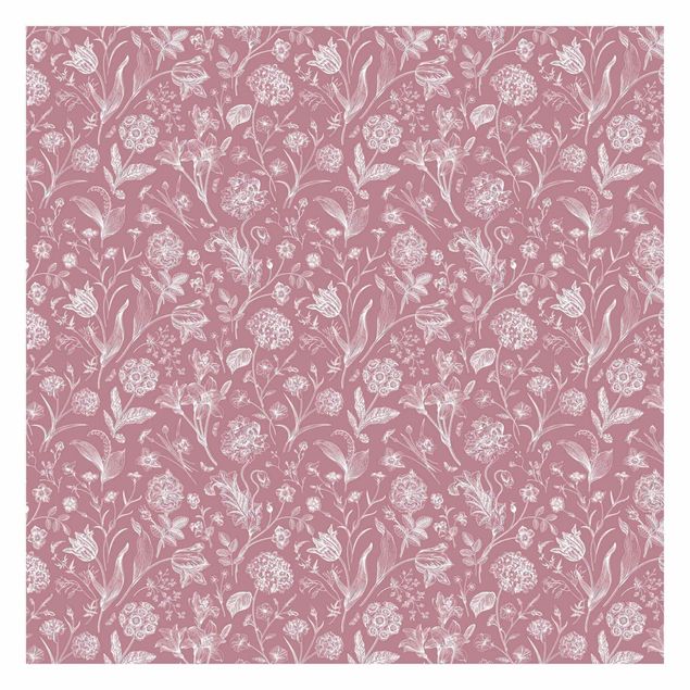 Self adhesive wallpapers Flower Dance On Antique Pink
