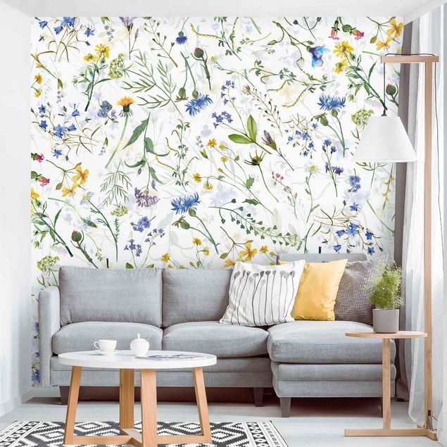 Wallpapers patterns Flower Meadow In Watercolour