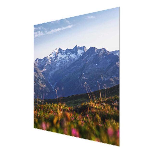 Prints floral Flowering Meadow In The Mountains