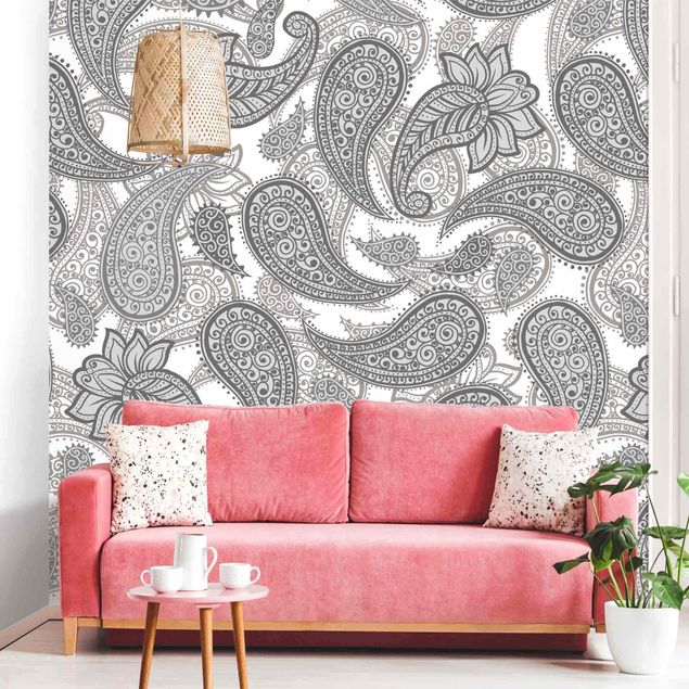Wallpapers patterns Boho Mandala Pattern In Grey
