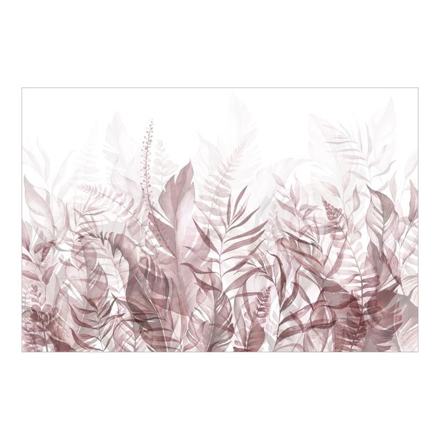 Wallpaper - Botany - Tropical Leaves Pink
