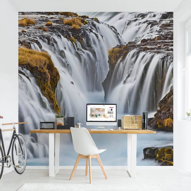 Wallpapers dunes Brúarfoss Waterfall In Iceland