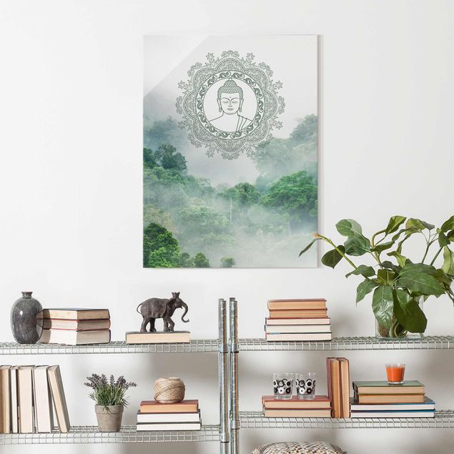 Asian wall prints Buddha Mandala In Fog