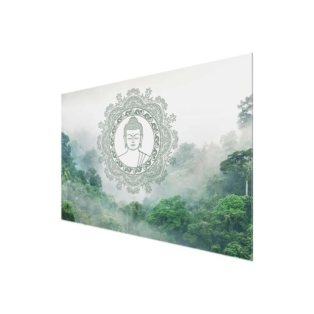 Skyline prints Buddha Mandala In Fog
