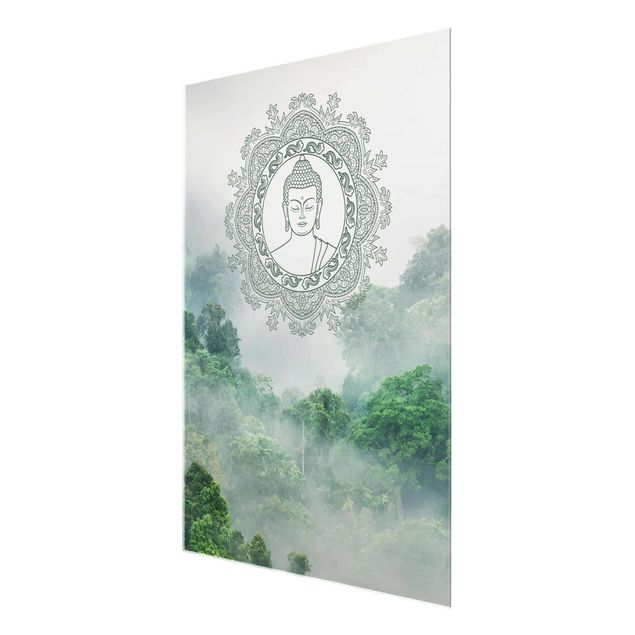 Skyline prints Buddha Mandala In Fog