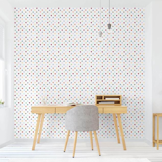 Modern wallpaper designs Colourful Watercolour Triangles