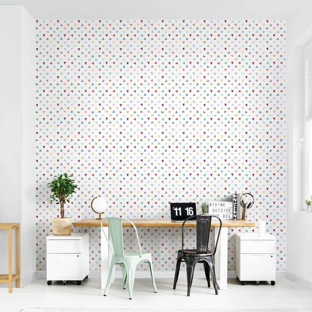 Wallpapers patterns Colourful Watercolour Triangles