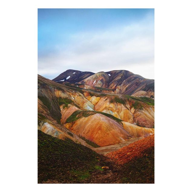 Glass prints landscape Colourful Mountains In Iceland