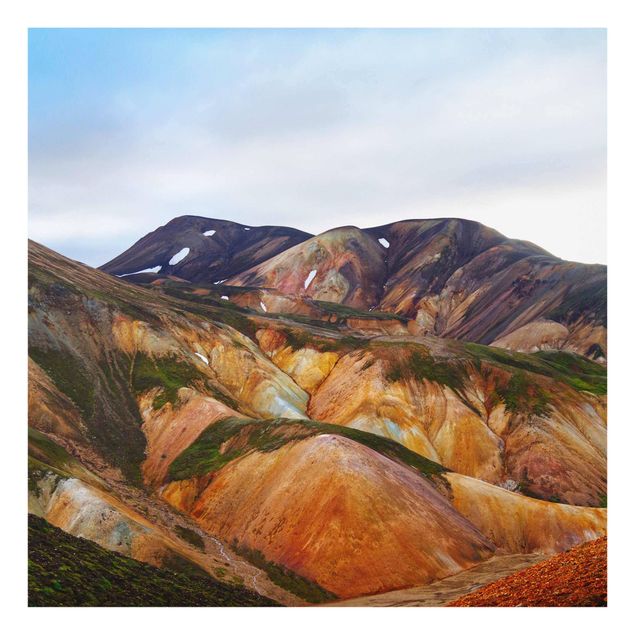 Glass prints landscape Colourful Mountains In Iceland