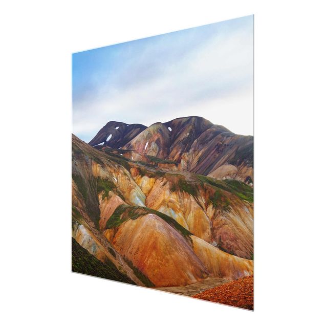 Prints modern Colourful Mountains In Iceland