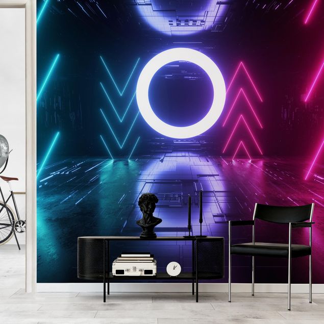 Adhesive wallpaper Colourful Neon Lights