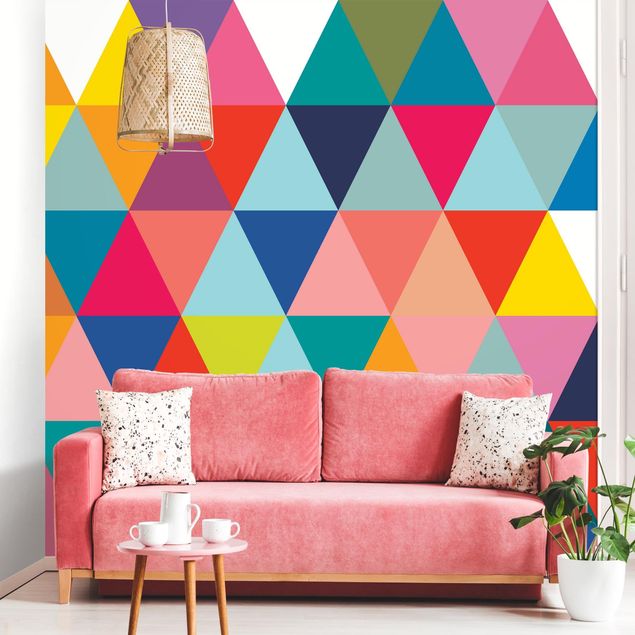 Geometric shapes wallpaper Colourful Triangle Pattern