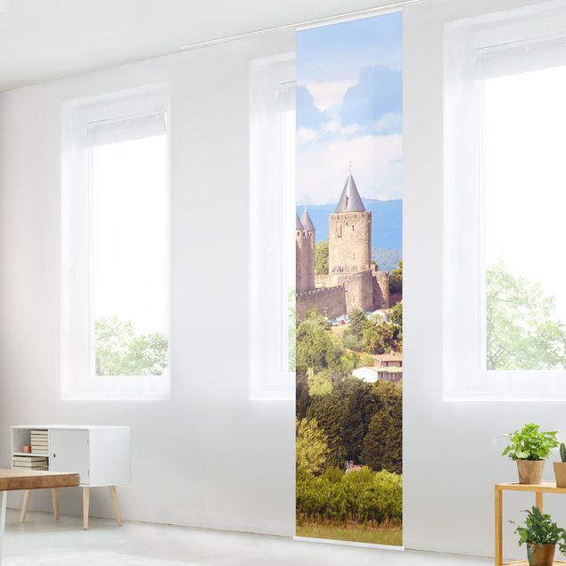 Sliding panel curtains architecture and skylines Fortress In The Country