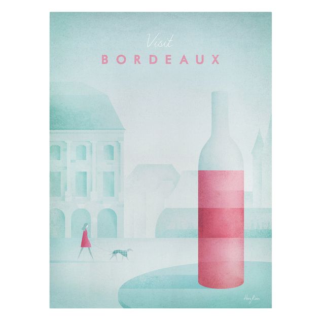 Turquoise prints Travel Poster - Bordeaux
