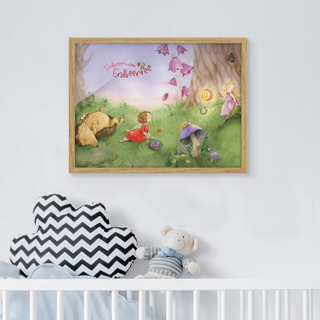 Child wall art Little strawberry strawberry fairy- In The Forest