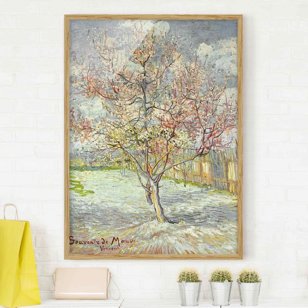 Pointillism Vincent van Gogh - Flowering Peach Trees