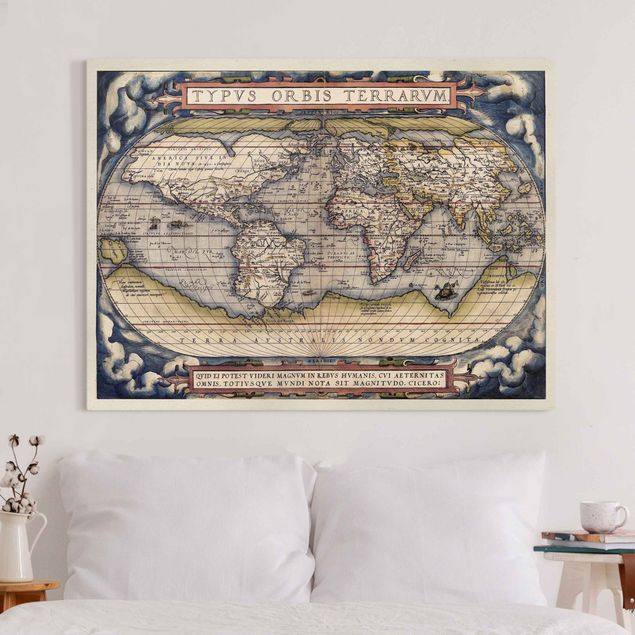 Kitchen Historic World Map Typus Orbis Terrarum