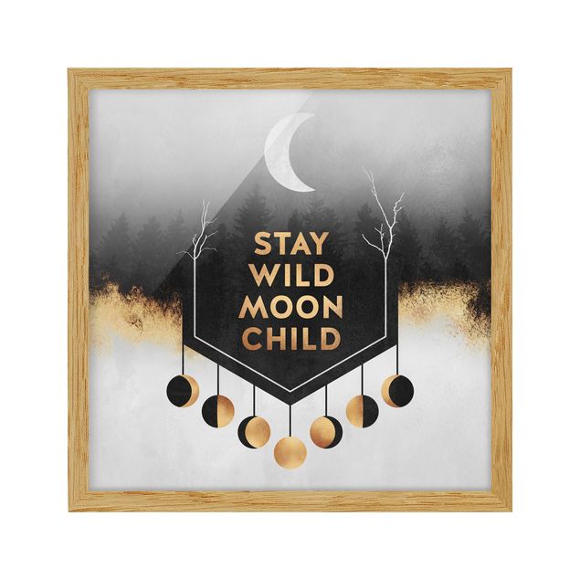 Abstract art prints Stay Wild Moon Child