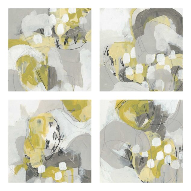 Contemporary art prints Lemons In The Fog Set II