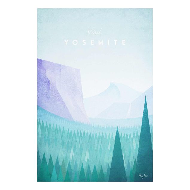 Prints trees Travel Poster - Yosemite Park