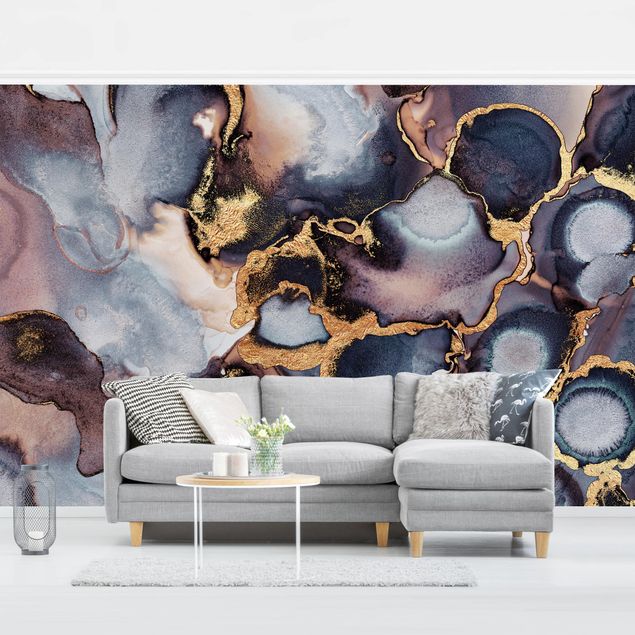 Elisabeth Fredriksson poster Marble Watercolour With Gold