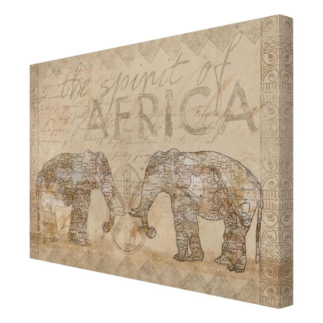 Canvas art prints Vintage Collage - Spirit Of Africa