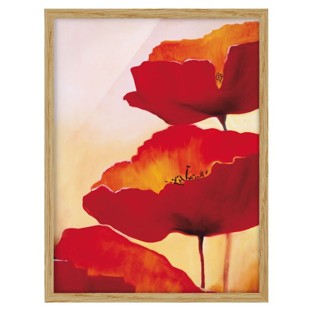 Floral canvas Poppy Family