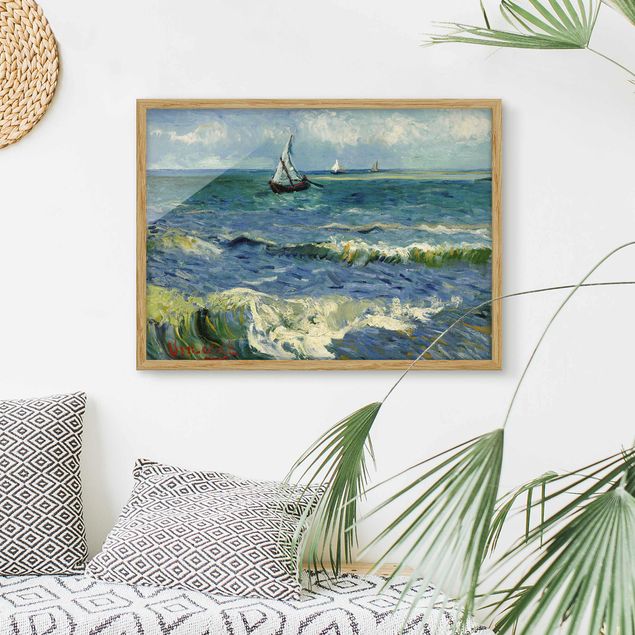 Framed beach pictures Vincent Van Gogh - Seascape Near Les Saintes-Maries-De-La-Mer