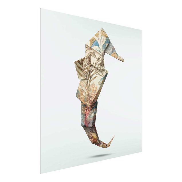 Canvas art Origami Seahorse