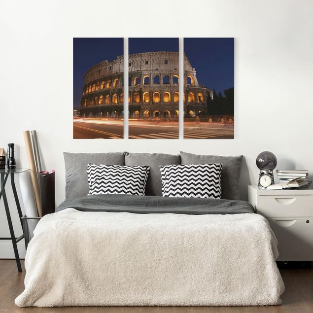 Contemporary art prints Colosseum in Rome at night