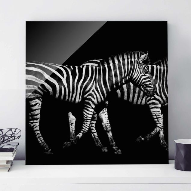 Zebra canvas Zebra In The Dark