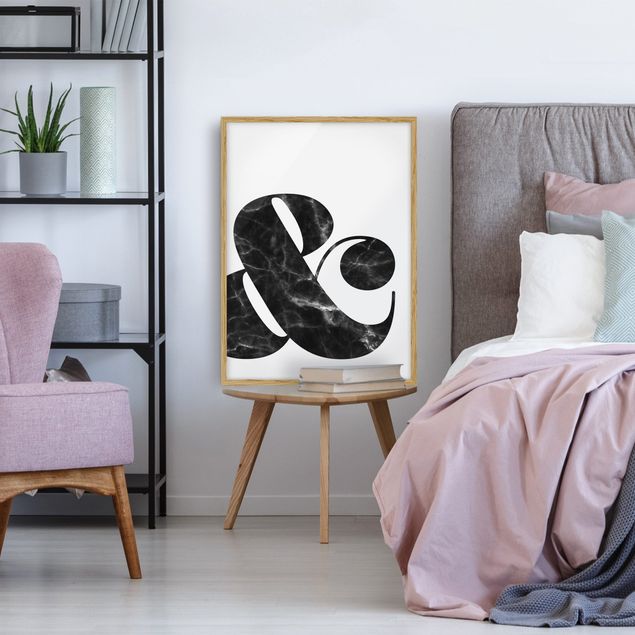 Framed quotes prints Ampersand Marble