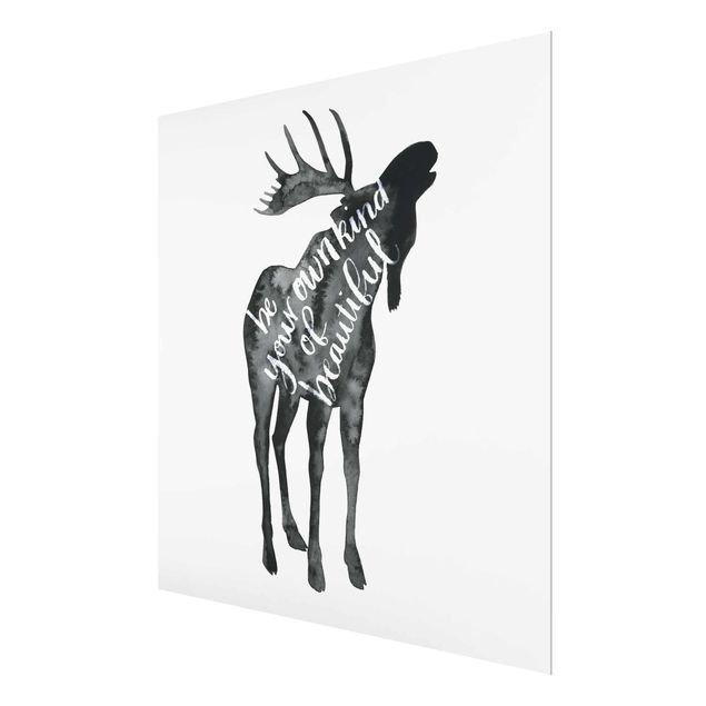 Glas Magnettafel Animals With Wisdom - Elk
