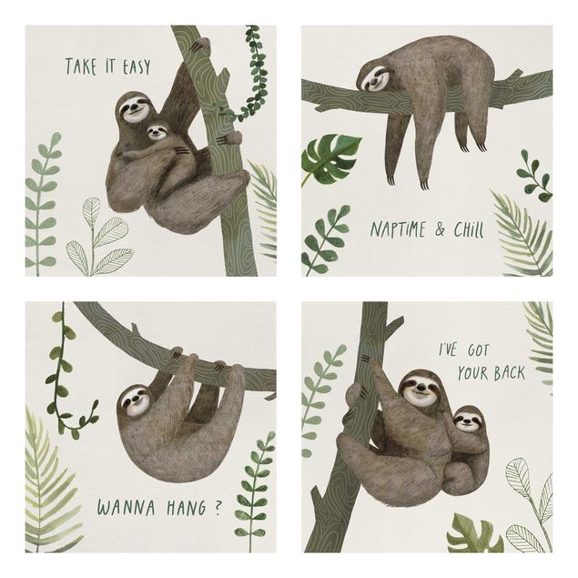 Prints quotes Sloth Proverbs Set II