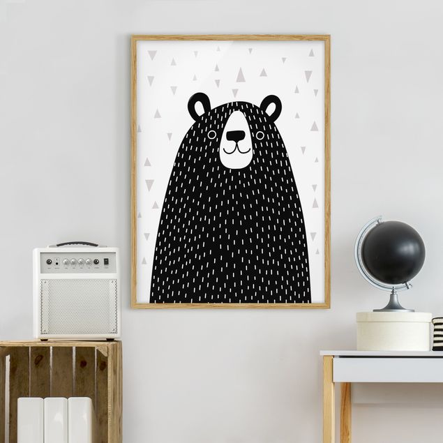 Bear wall art Zoo With Patterns - Bear