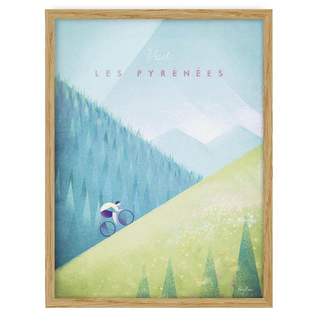 Art prints Travel Poster - The Pyrenees
