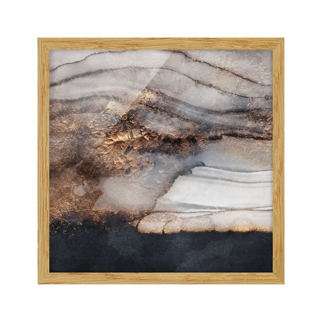 Prints modern Golden Marble Painted