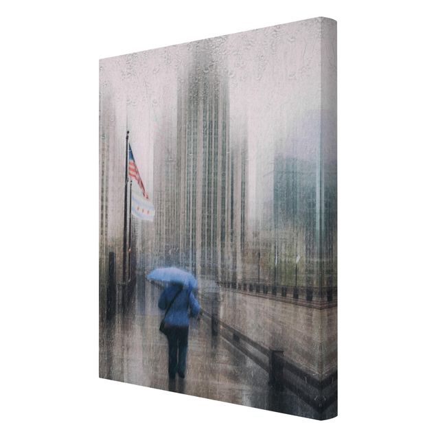 Canvas prints Rainy Chicago