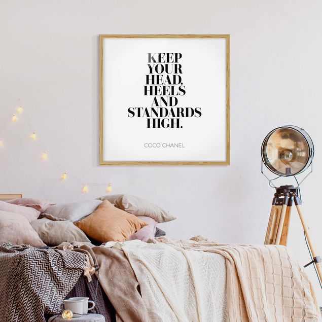 Framed quotes prints Keep Your Head High