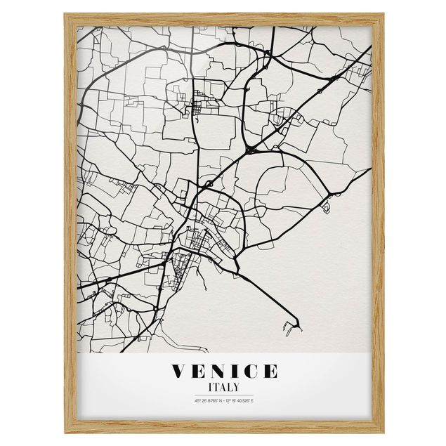 Prints quotes Venice City Map - Classic