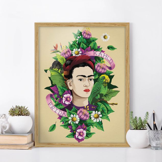 Kitchen Frida Kahlo - Frida, Monkey And Parrot