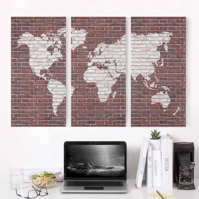 Kitchen Brick World Map