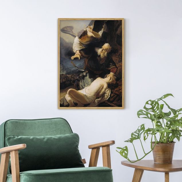 Art style Rembrandt van Rijn - The Angel prevents the Sacrifice of Isaac
