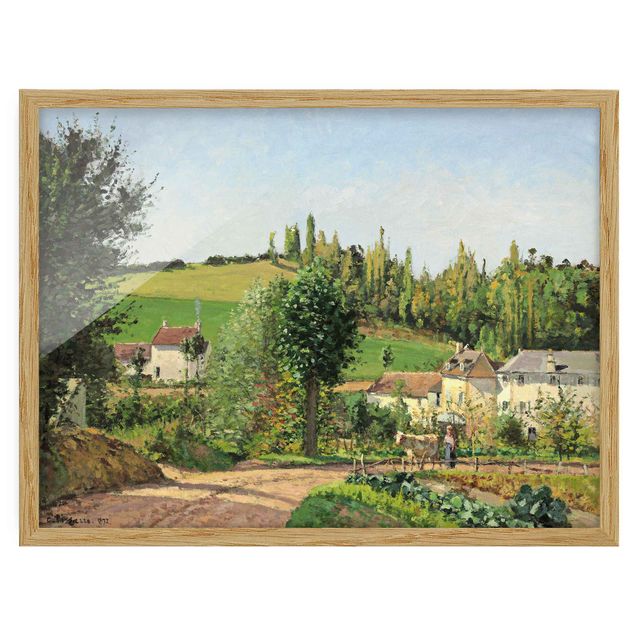 Post impressionism Camille Pissarro - Hamlet In The SurRolling Hillss Of Pontoise