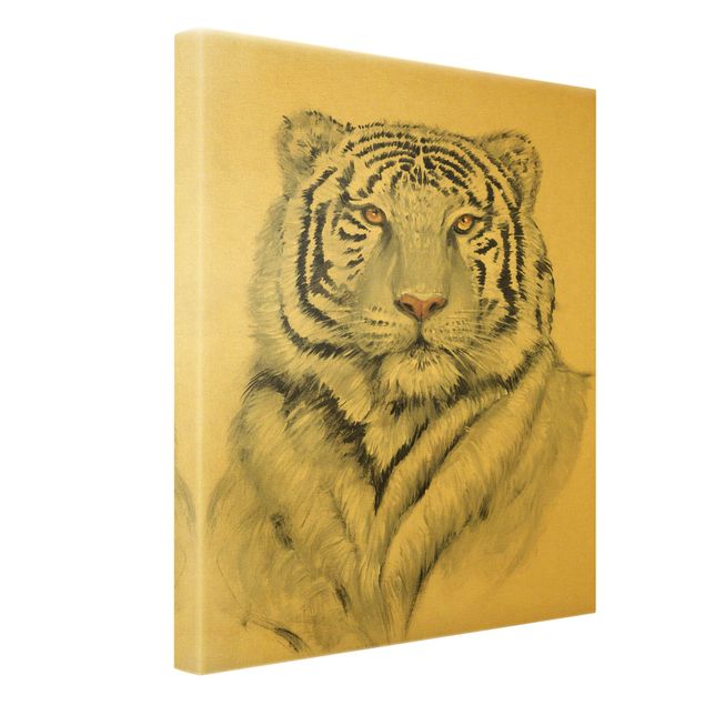 Canvas prints Portrait White Tiger II