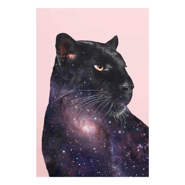 Art prints Panther With Galaxy